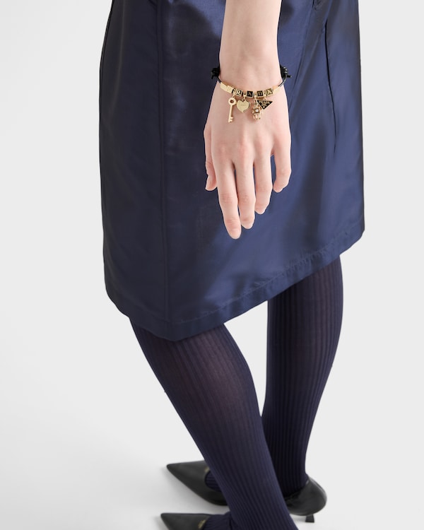 Nappa leather and metal bracelet Nappa leather and metal bracelet