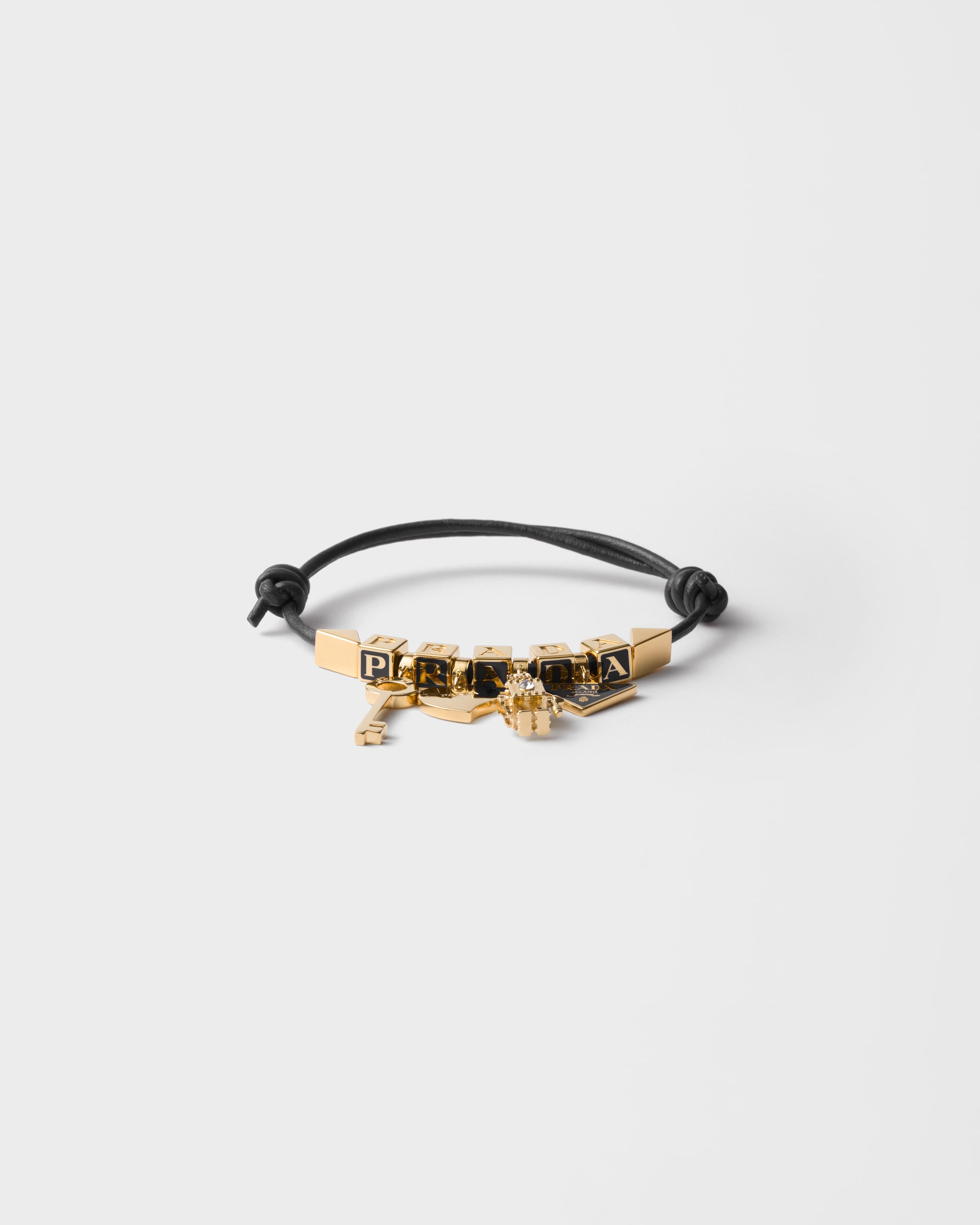Nappa leather and metal bracelet