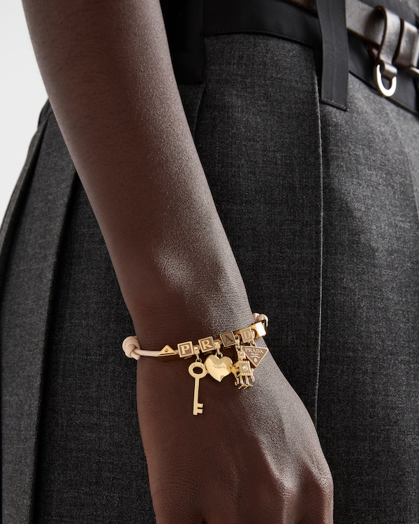 Nappa leather and metal bracelet Nappa leather and metal bracelet