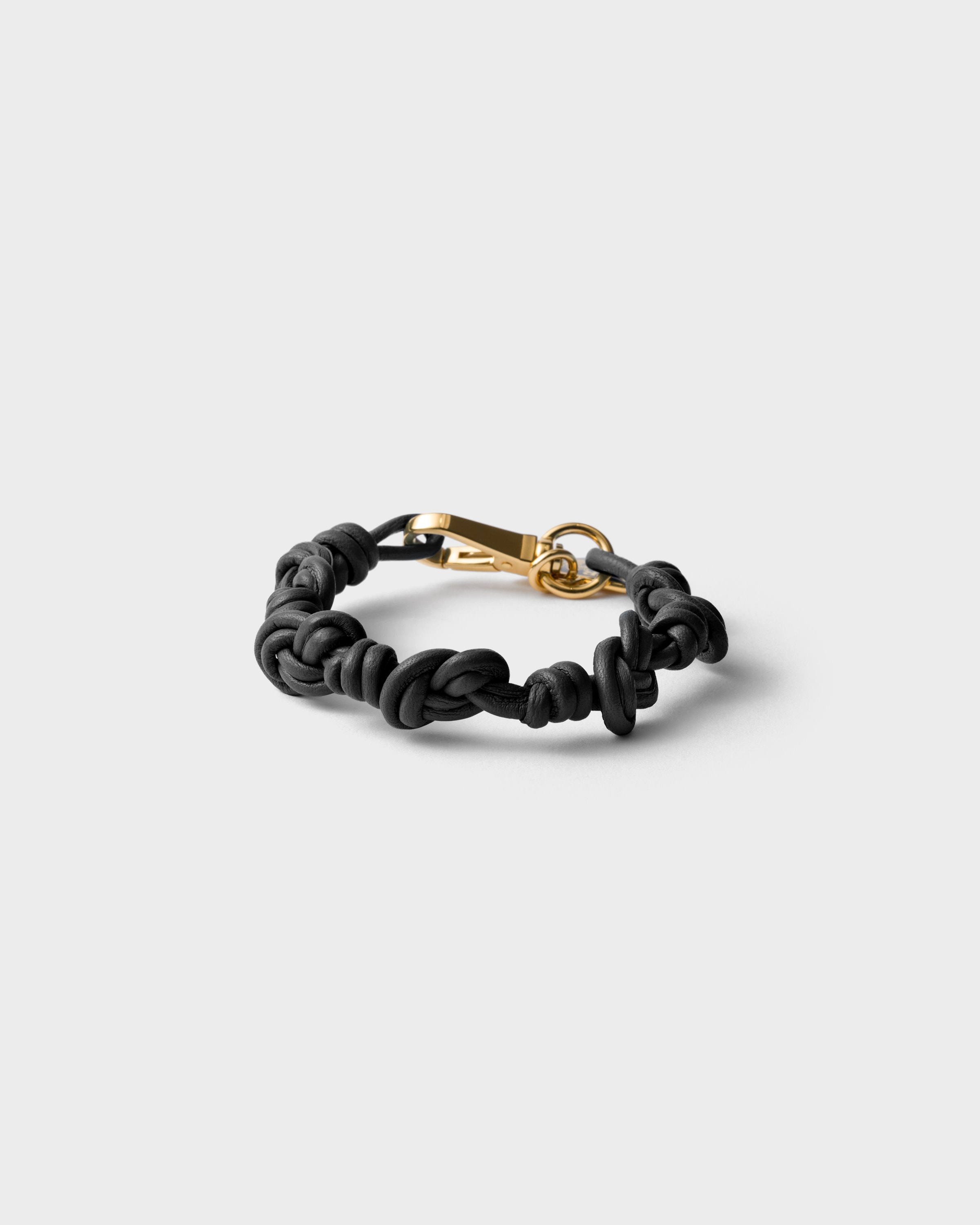Prada Pulsera De Napa, Mujer, Negro, Talla L