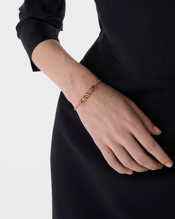 Metal bracelet - Gold/Black Metal bracelet - Gold/Black