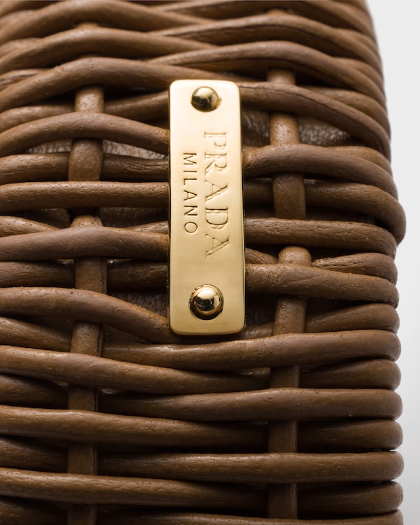 Bracelet en cuir nappa tressé - Caramel Bracelet en cuir nappa tressé - Caramel