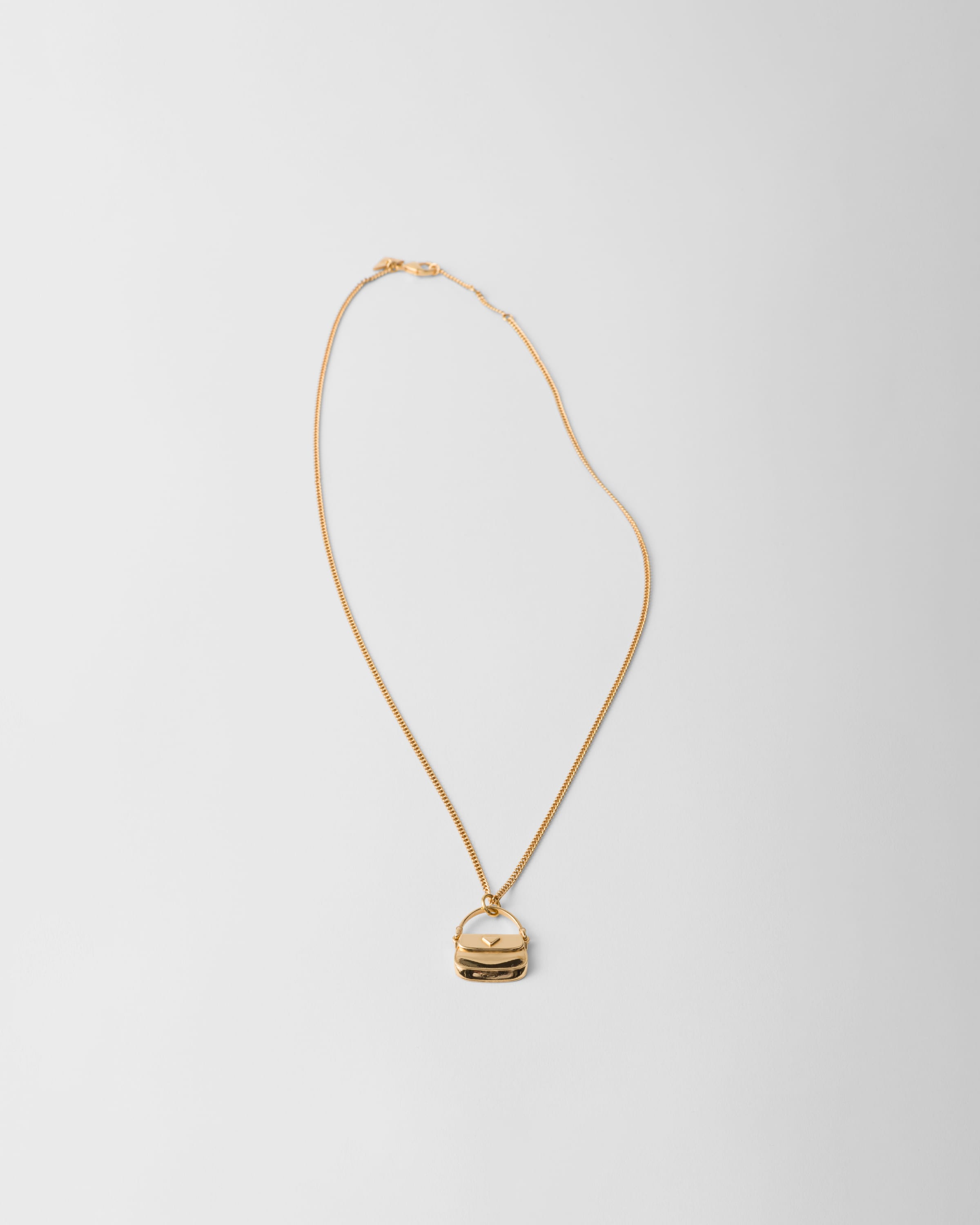 Prada Metal Necklace In Gold