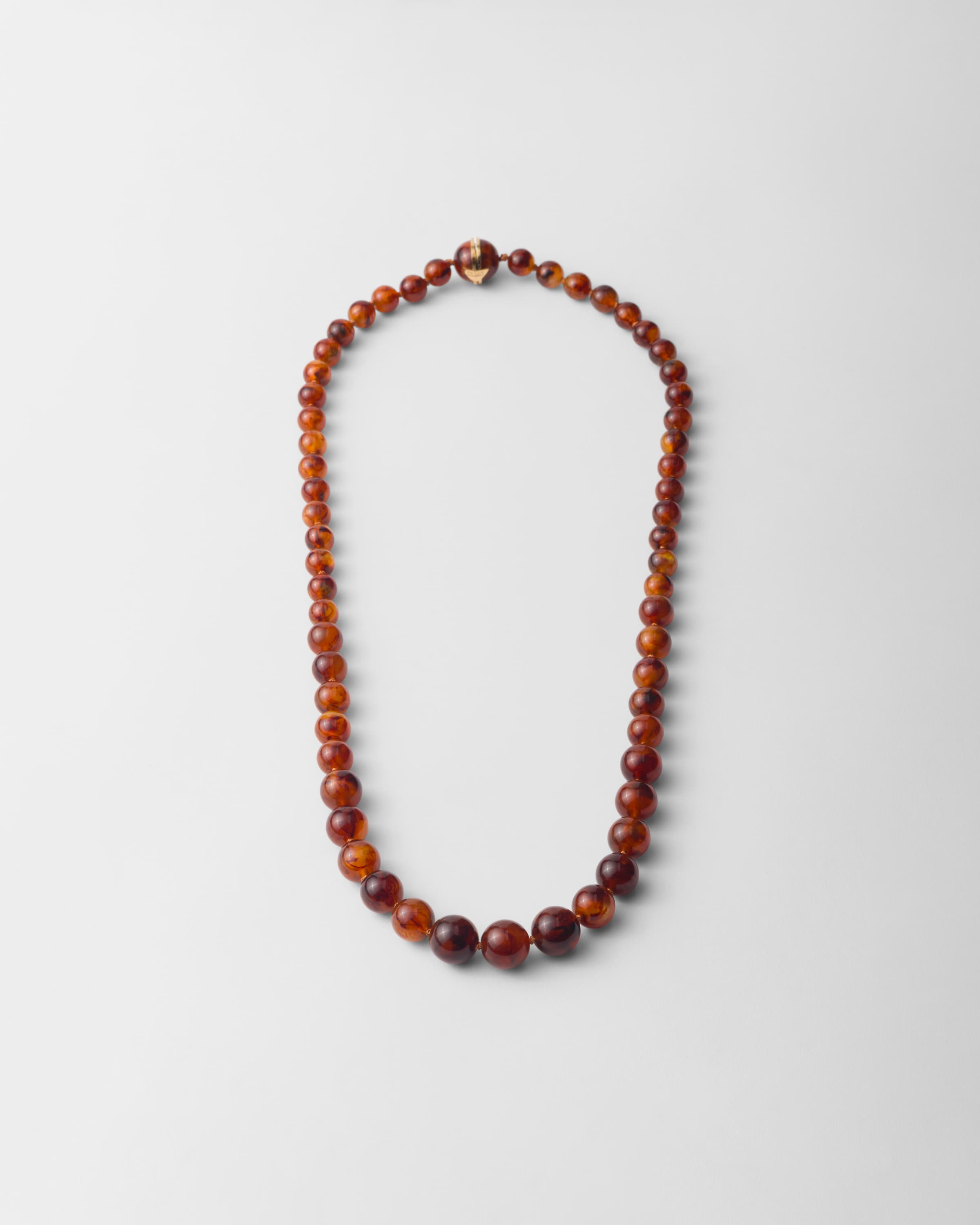 Prada Plexiglas Necklace In Brown