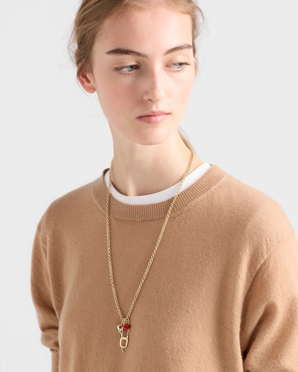 エナメルメタル ネックレス - ゴールド エナメルメタル ネックレス - ゴールド