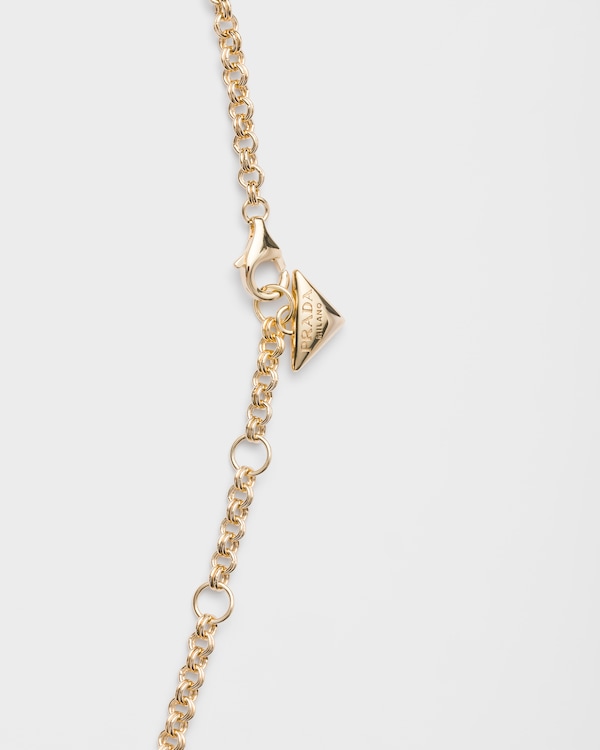 Enameled metal necklace - Gold Enameled metal necklace - Gold