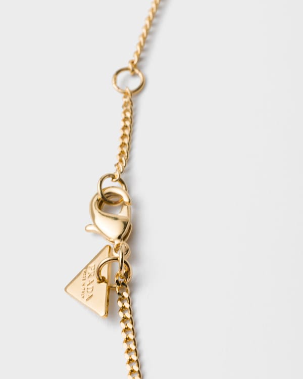 エナメル メタル ネックレス - ゴールド/チェレステブルー エナメル メタル ネックレス - ゴールド/チェレステブルー