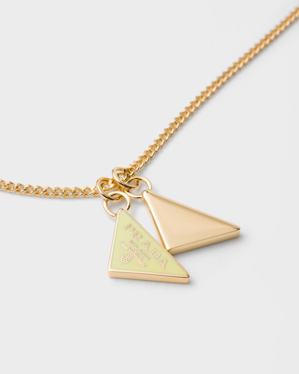 エナメル メタル ネックレス - ゴールド/ダフォディル エナメル メタル ネックレス - ゴールド/ダフォディル