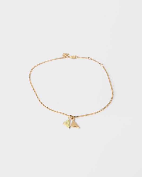 エナメル メタル ネックレス - ゴールド/ダフォディル エナメル メタル ネックレス - ゴールド/ダフォディル