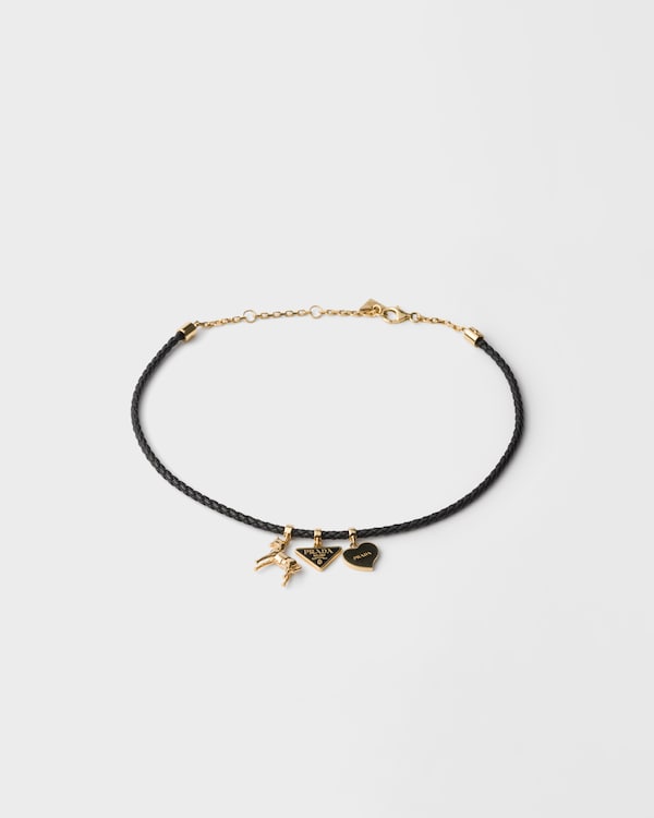 Braided nappa leather choker Braided nappa leather choker