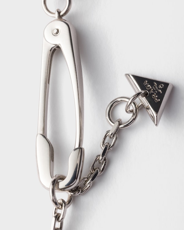 Collier en métal et perle fantaisie - Acier/Perle Collier en métal et perle fantaisie - Acier/Perle