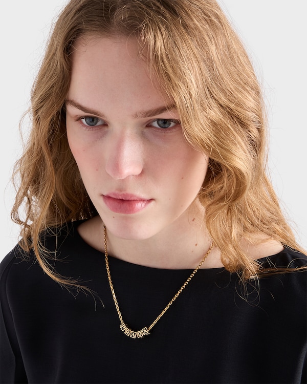 Metal necklace - Gold/Black Metal necklace - Gold/Black