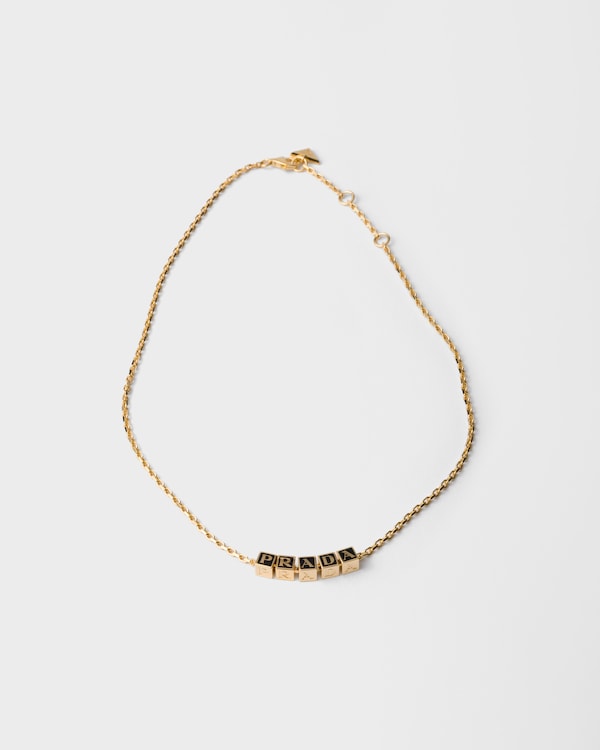 Metal necklace - Gold/Black Metal necklace - Gold/Black