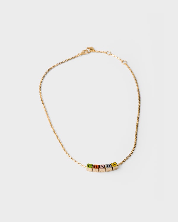 Metal necklace - Gold/Multicolor Metal necklace - Gold/Multicolor