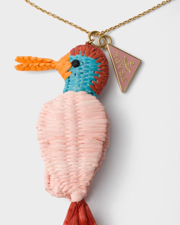 Metal and crochet necklace - Gold/Pink Metal and crochet necklace - Gold/Pink