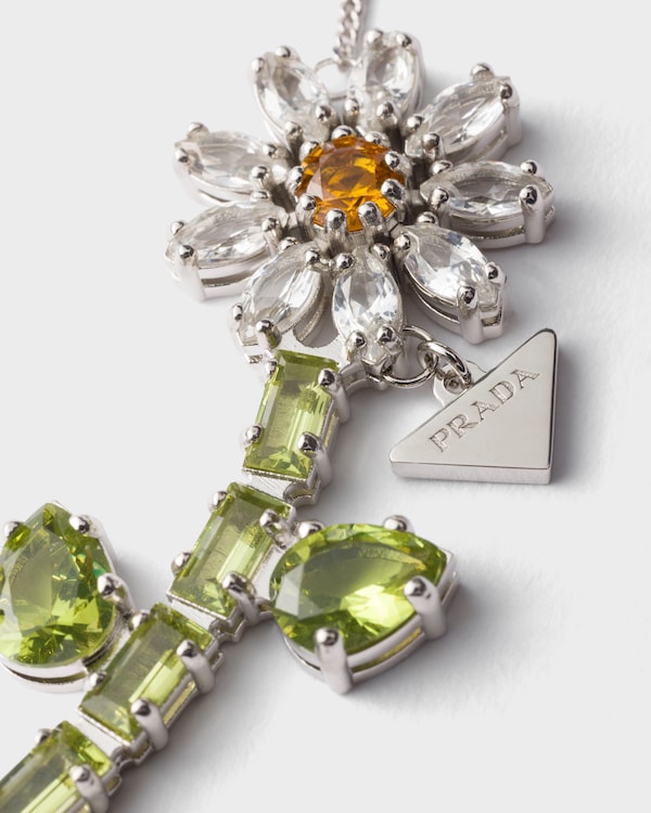 Collier en métal avec cristaux - Acier/Cristal Collier en métal avec cristaux - Acier/Cristal