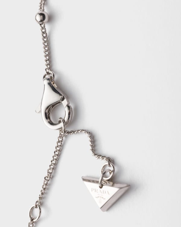 Collier en métal avec cristaux - Acier/Cristal Collier en métal avec cristaux - Acier/Cristal