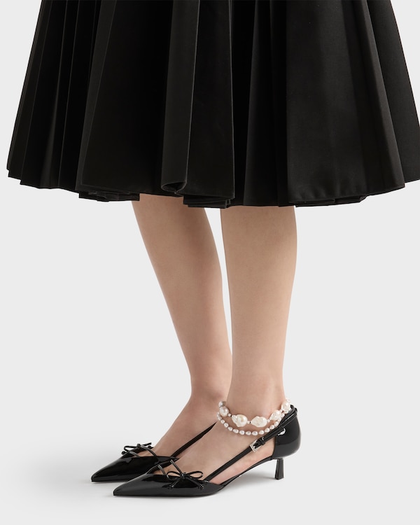 Metal ankle bracelet with pearls - Gold/Pearl Metal ankle bracelet with pearls - Gold/Pearl