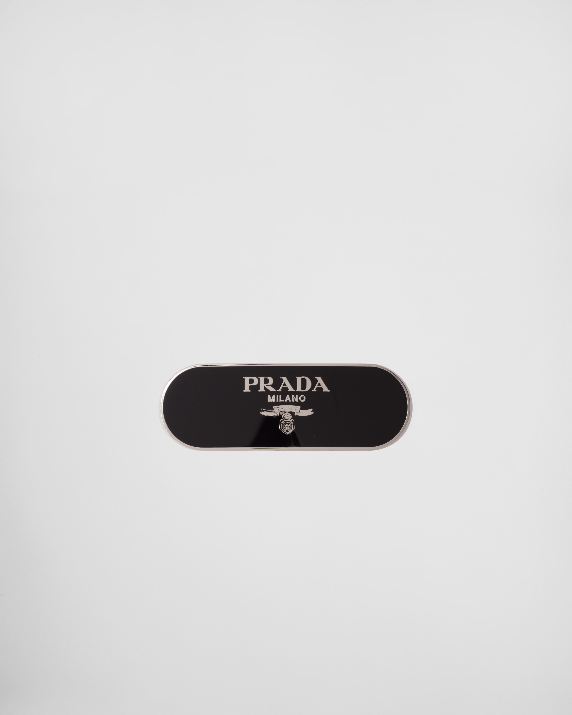 Black Metal hair clip | Prada