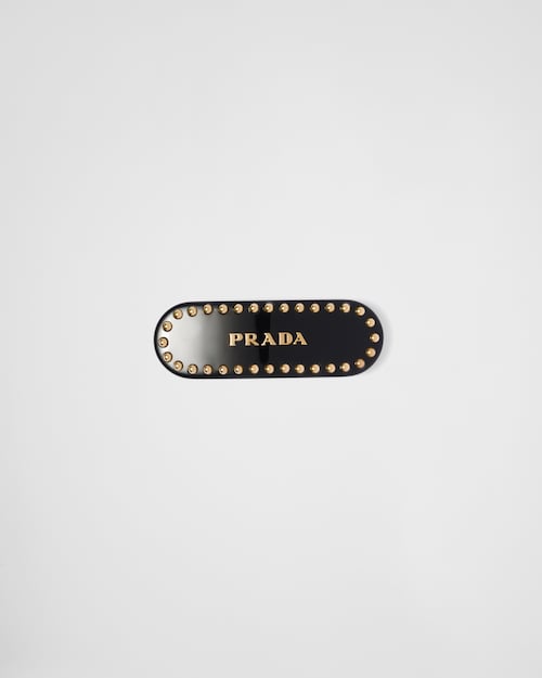 Black Plex Hair Clip | Prada