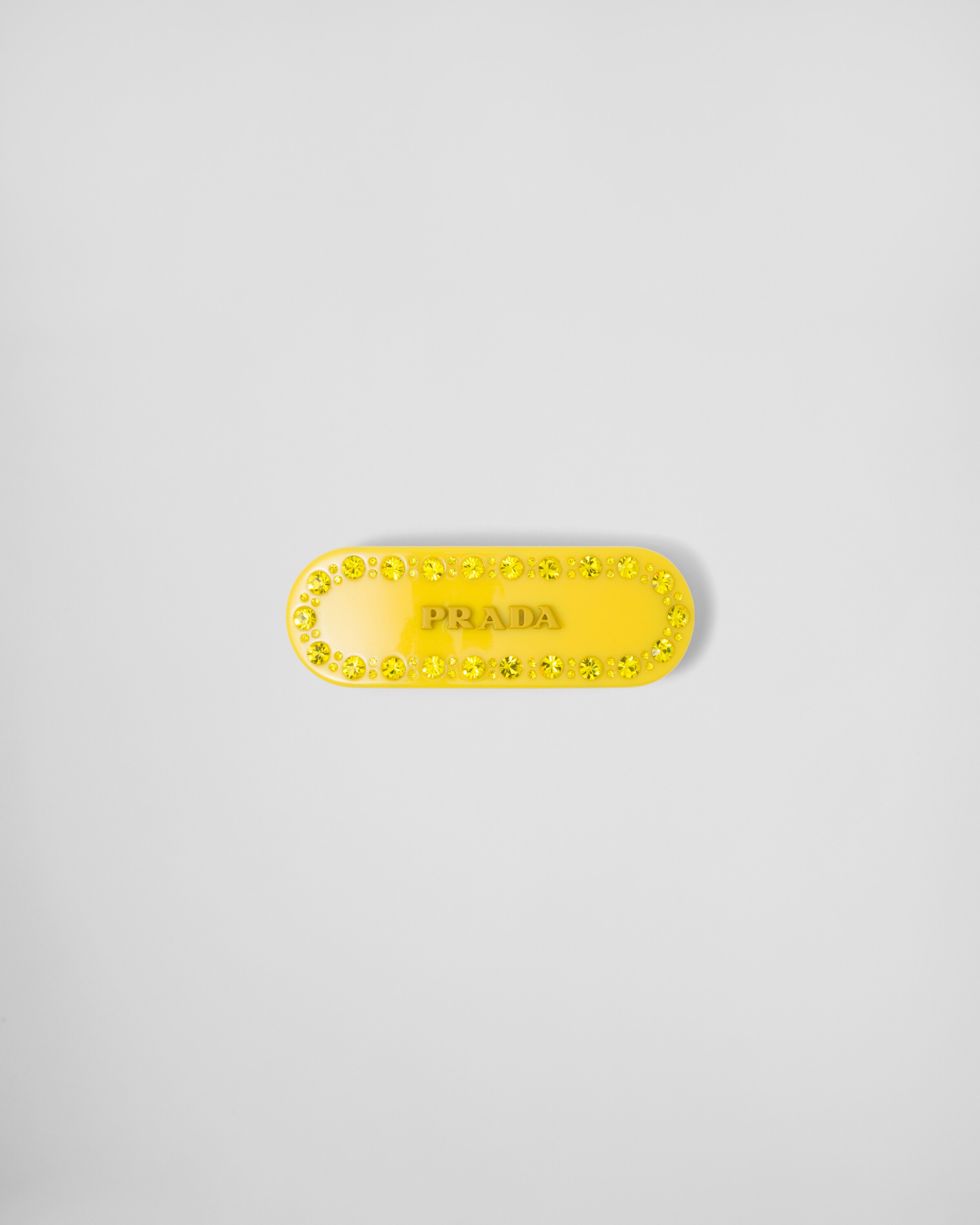 Yellow Plex Hair Clip Prada