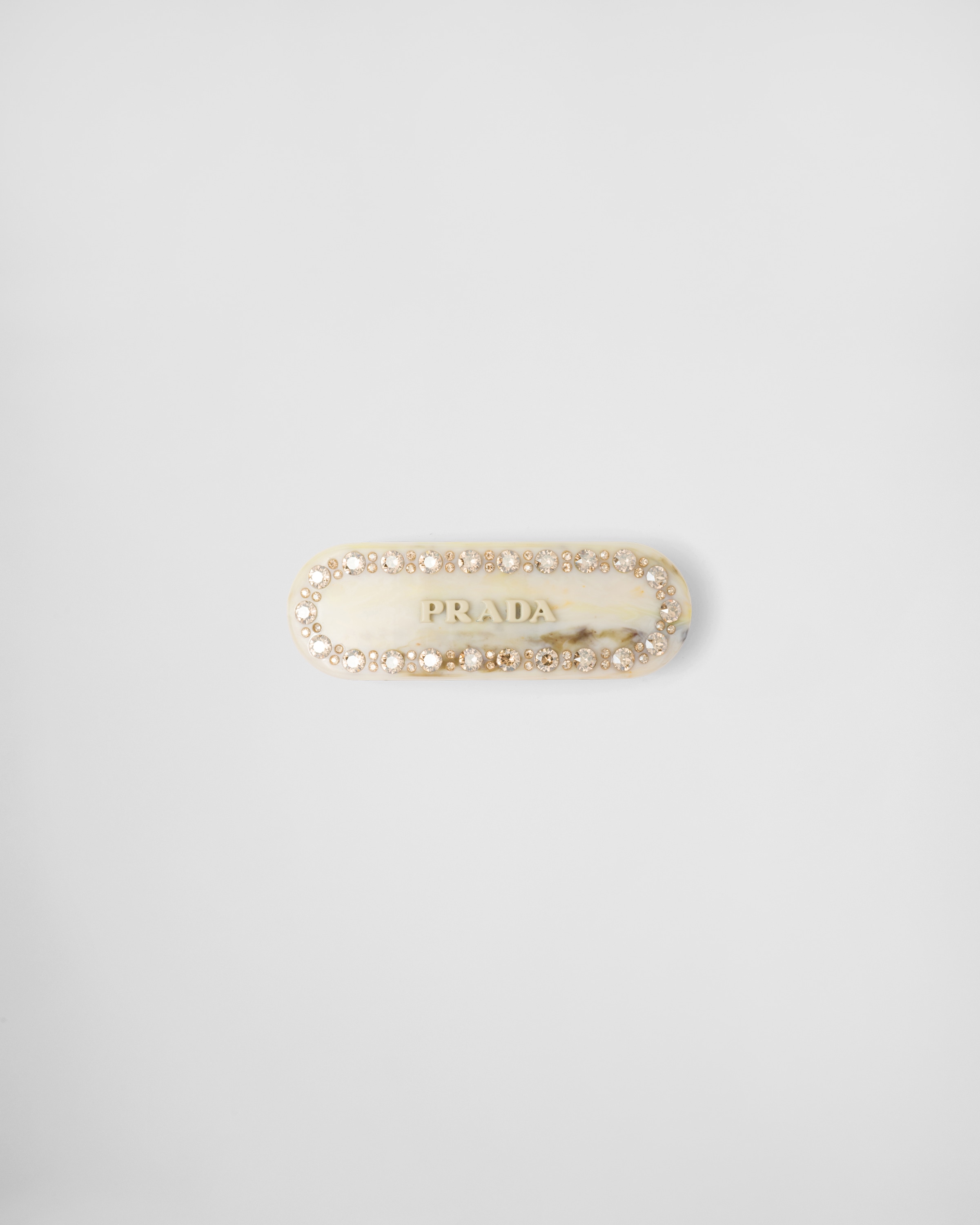 Ivory Plex Hair Clip PRADA