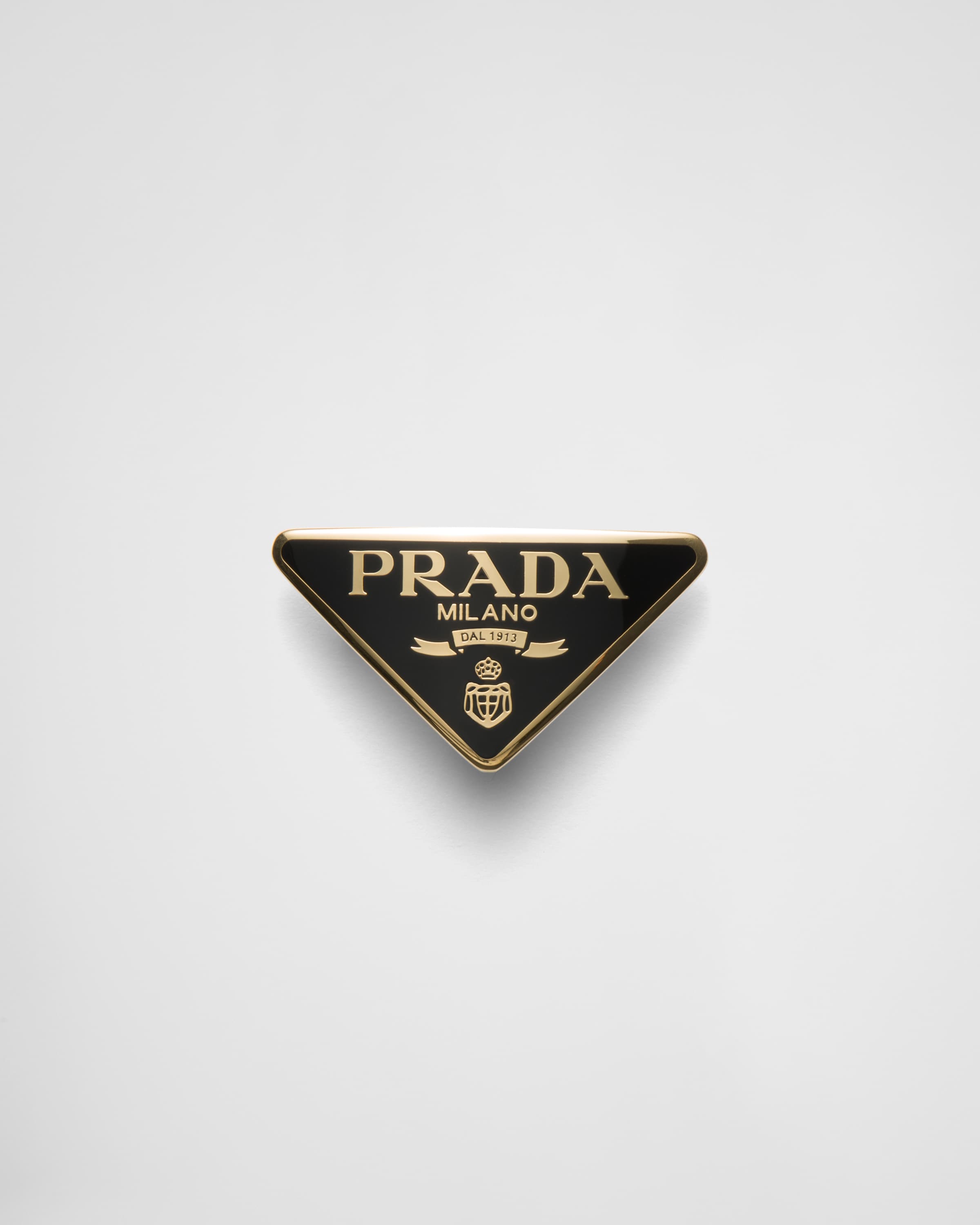 Shop Prada Haarspange Aus Metall In Black