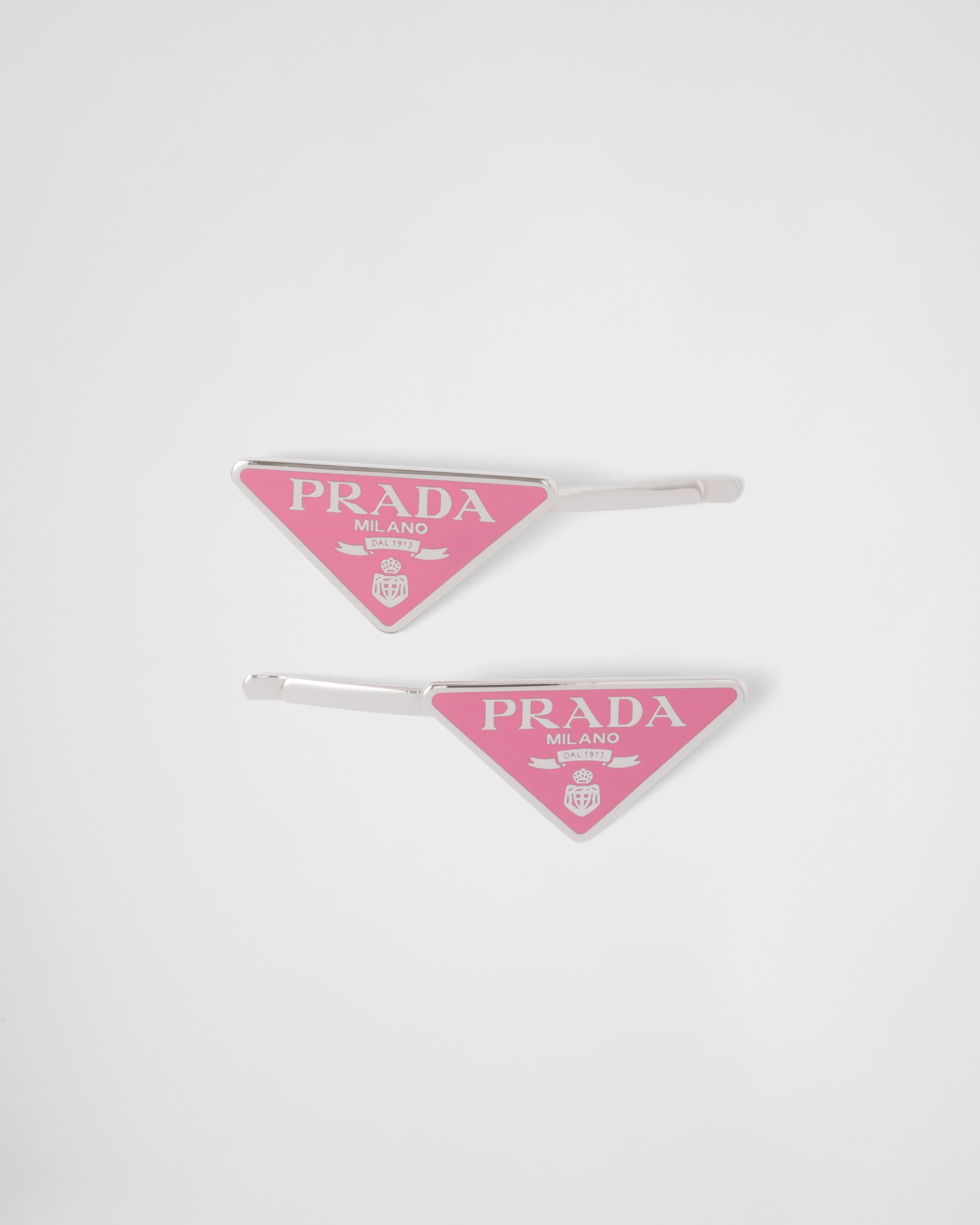 Prada Triangle-Logo Hair Clip - Pink for Women