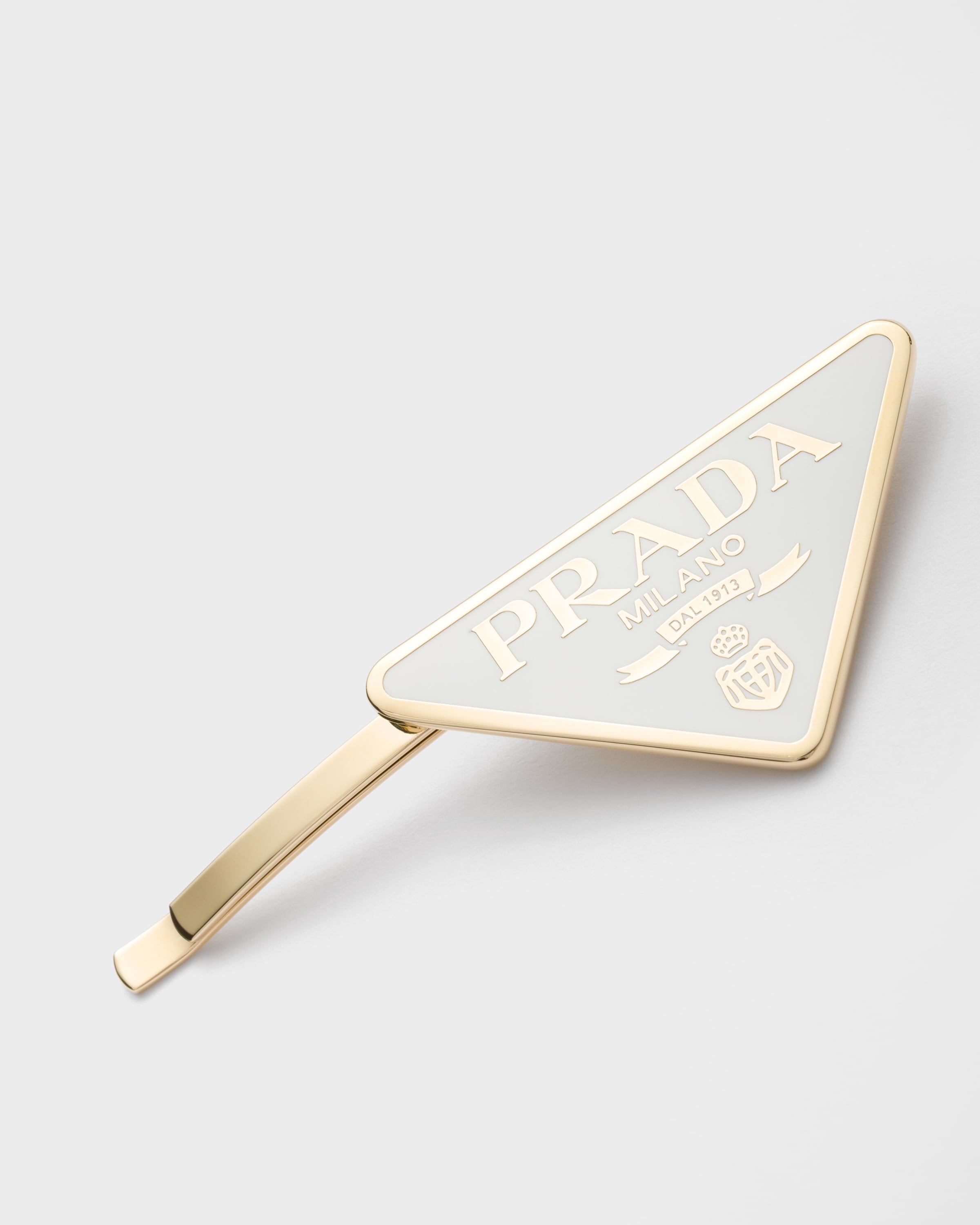 ホワイト メタル ヘアピン | PRADA - 日本