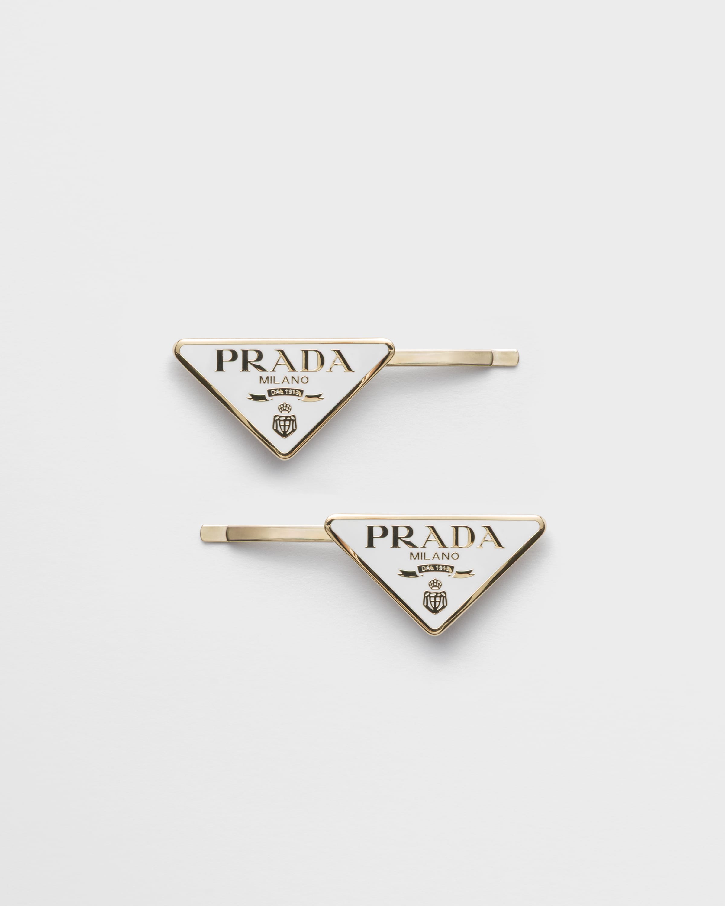ホワイト メタル ヘアピン | PRADA - 日本