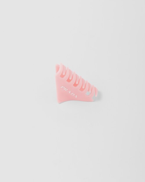 Alabaster Pink Plexiglas hair clip | Prada Alabaster Pink Plexiglas hair clip | Prada