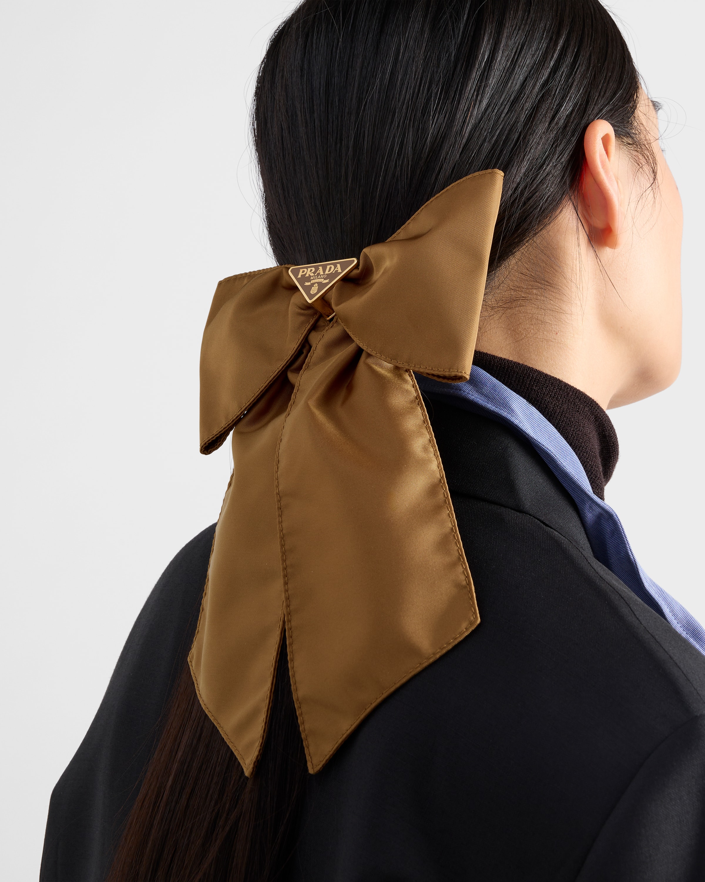 【Prada】 Black Nylon Hair Clip Prada Re-Nylon Hair Clip in Black | Lyst