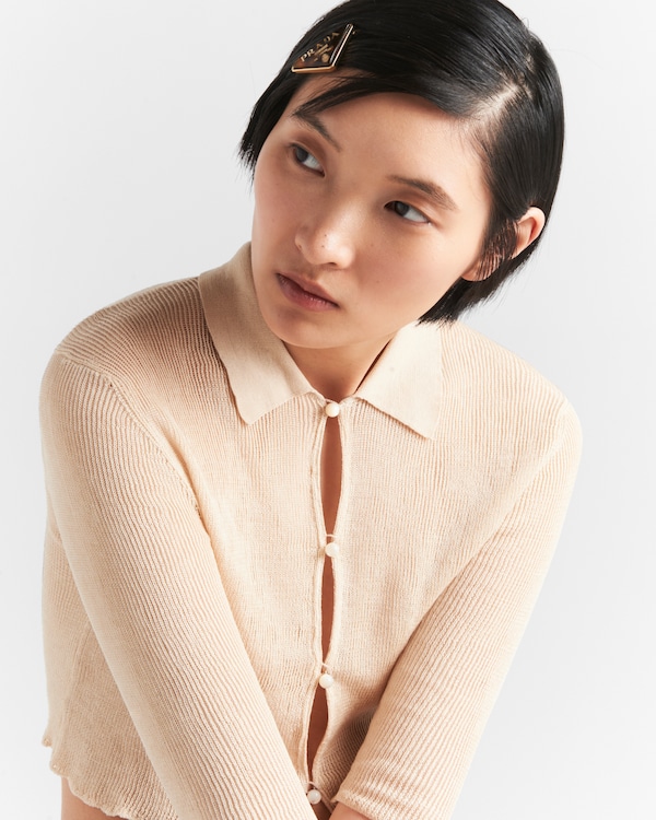 Plexiglas and metal barrette Plexiglas and metal barrette