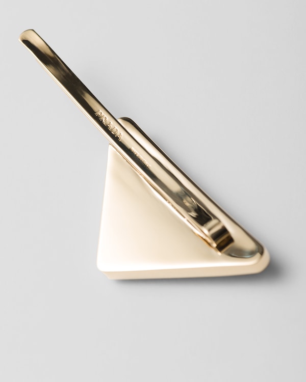 Plexiglas and metal barrette Plexiglas and metal barrette