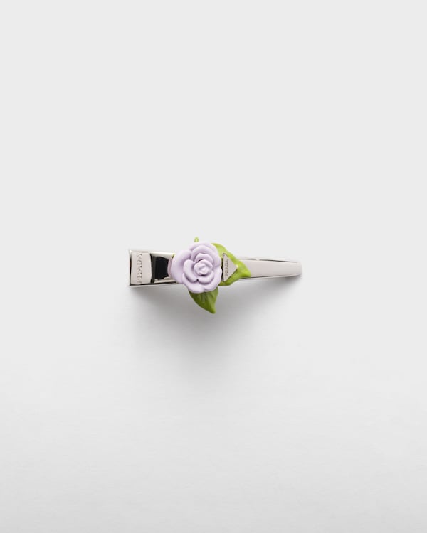 Petal Pink Enameled metal earrings | PRADA