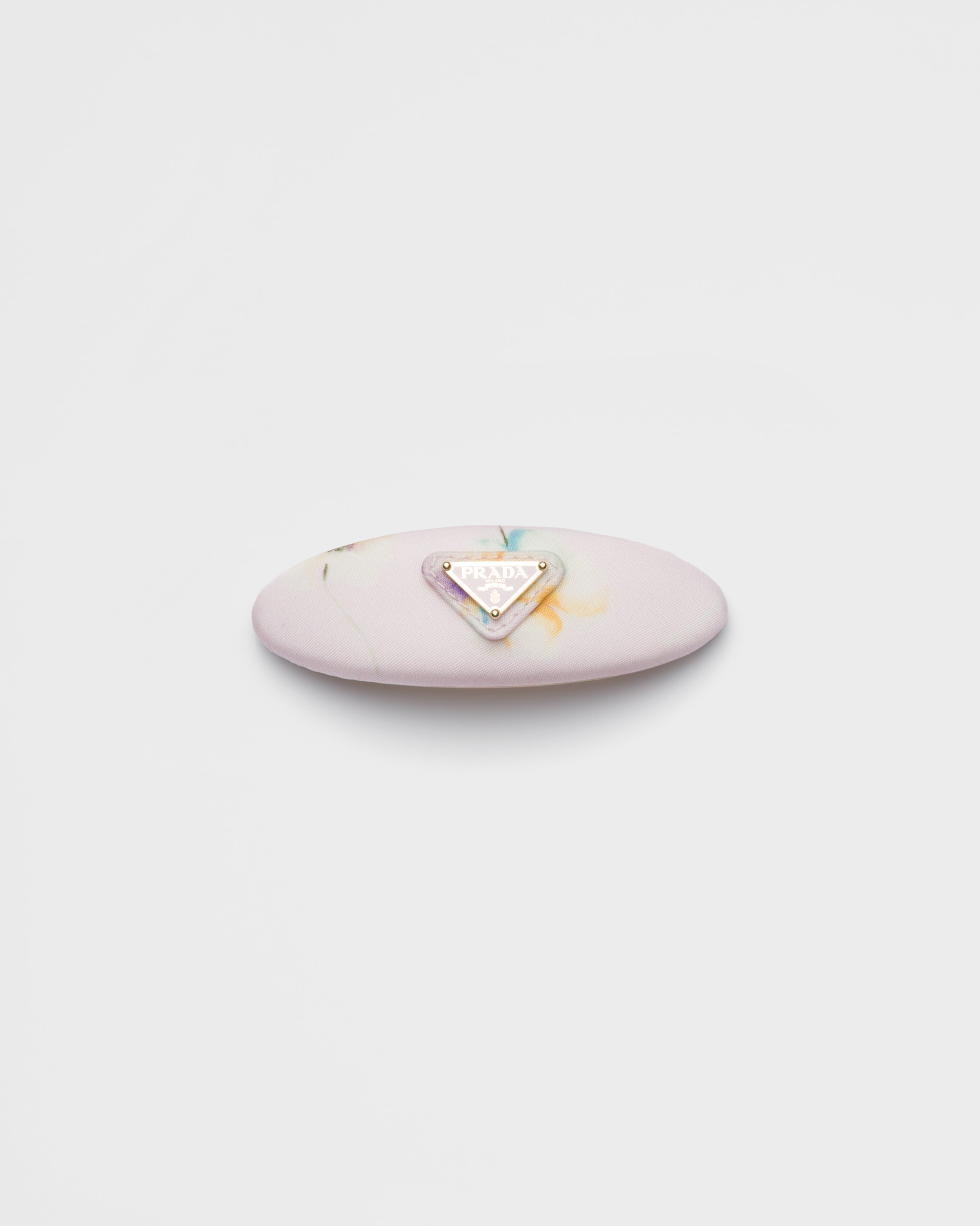 ピンク プリントRe-Nylonヘアクリップ | PRADA