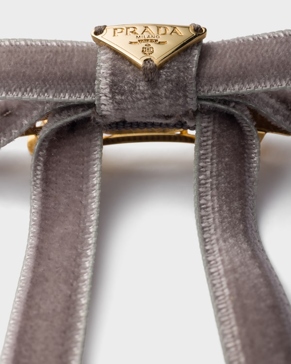 Velvet hair clips - Slate Gray Velvet hair clips - Slate Gray