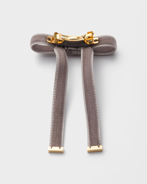 Velvet hair clips - Slate Gray Velvet hair clips - Slate Gray