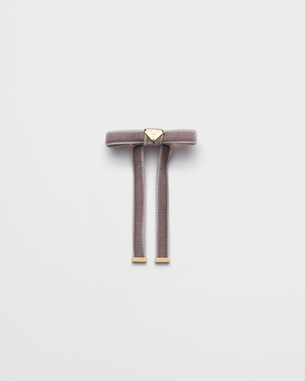 Velvet hair clips - Slate Gray Velvet hair clips - Slate Gray