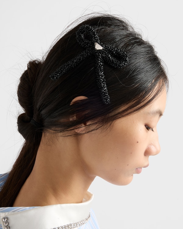 Horquilla para el pelo con cristales - Negro Horquilla para el pelo con cristales - Negro