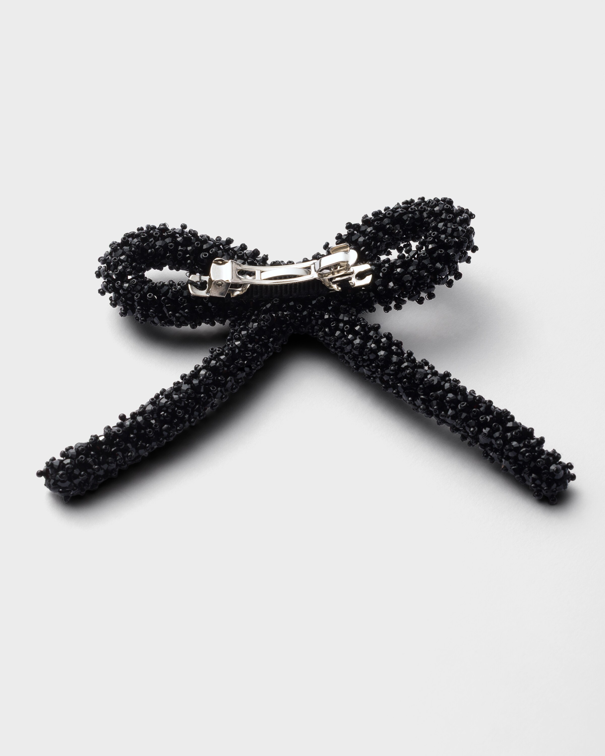 Black Hair Clip With Crystals | PRADA