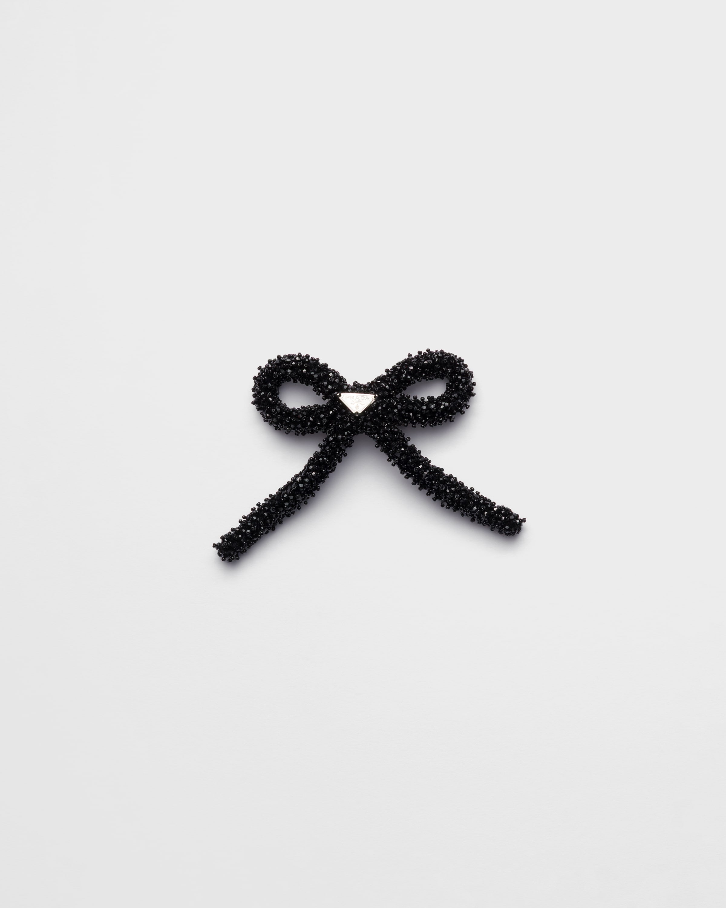 Black Hair Clip With Crystals | PRADA