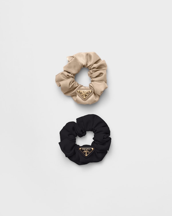 Haarbänder aus Re-Nylon - Schwarz/Kamee Haarbänder aus Re-Nylon - Schwarz/Kamee