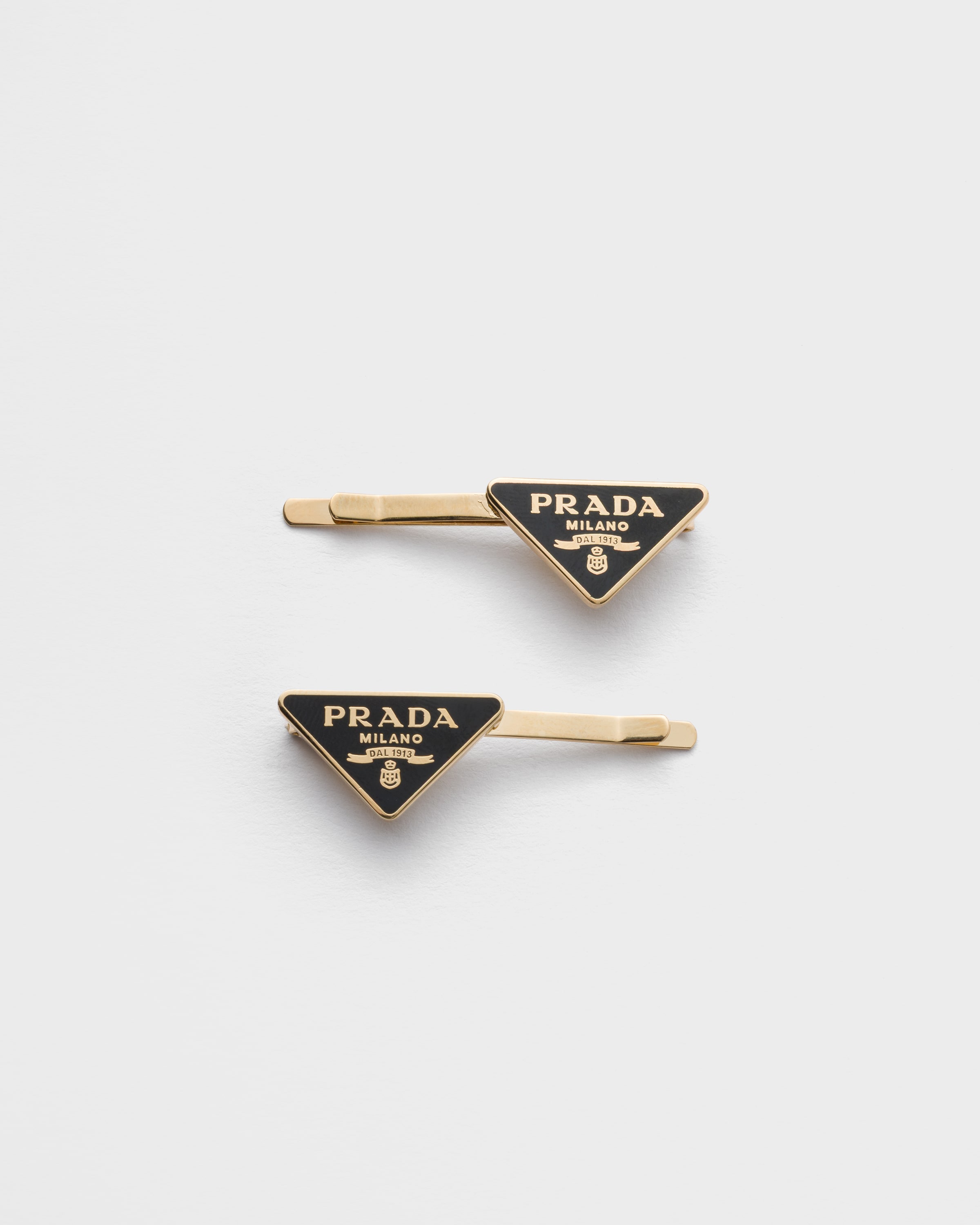 Black Metal Hair Clips | PRADA