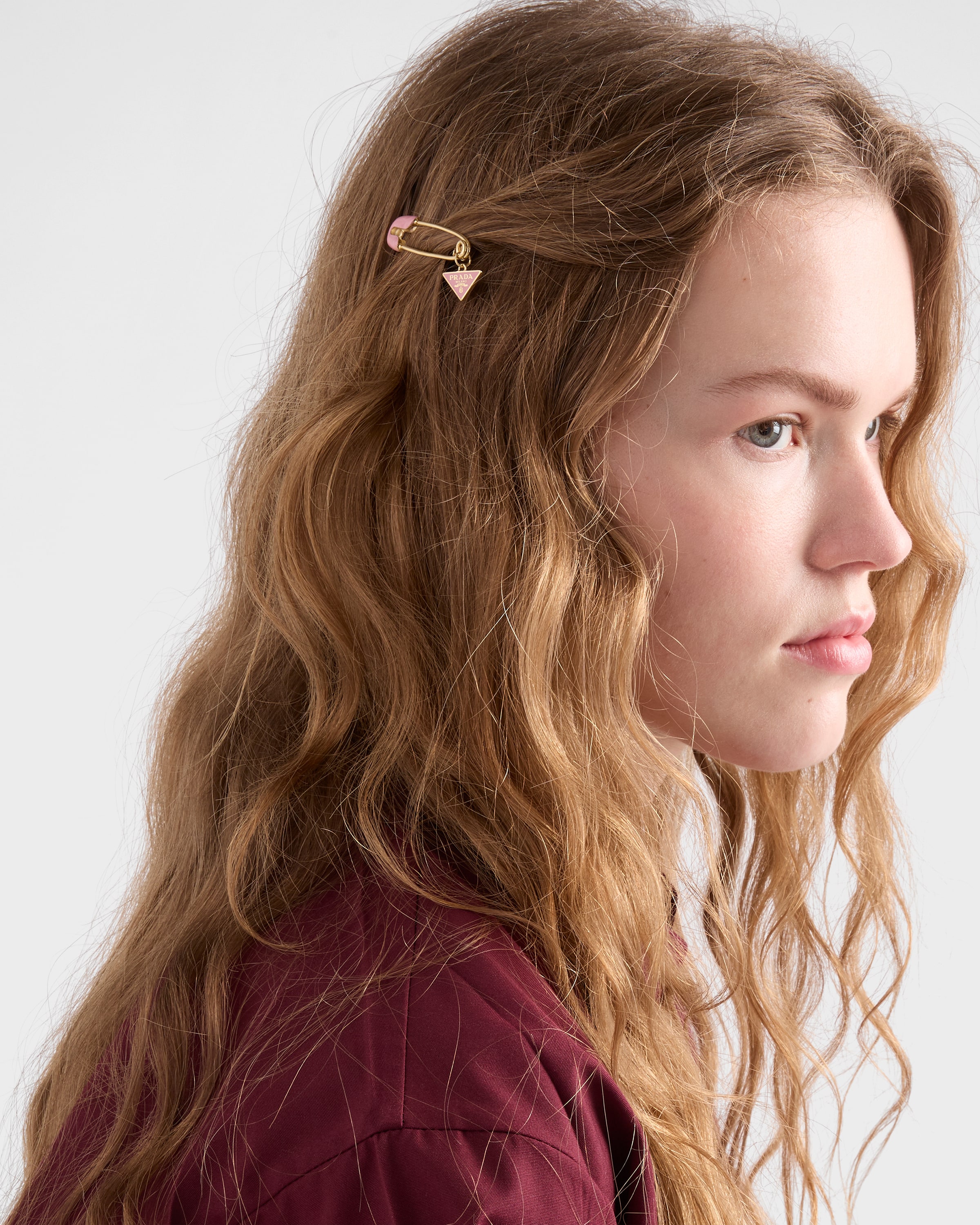 Petal Pink Metal Hair Clip | PRADA