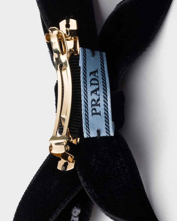 Velvet hair clip - Black Velvet hair clip - Black