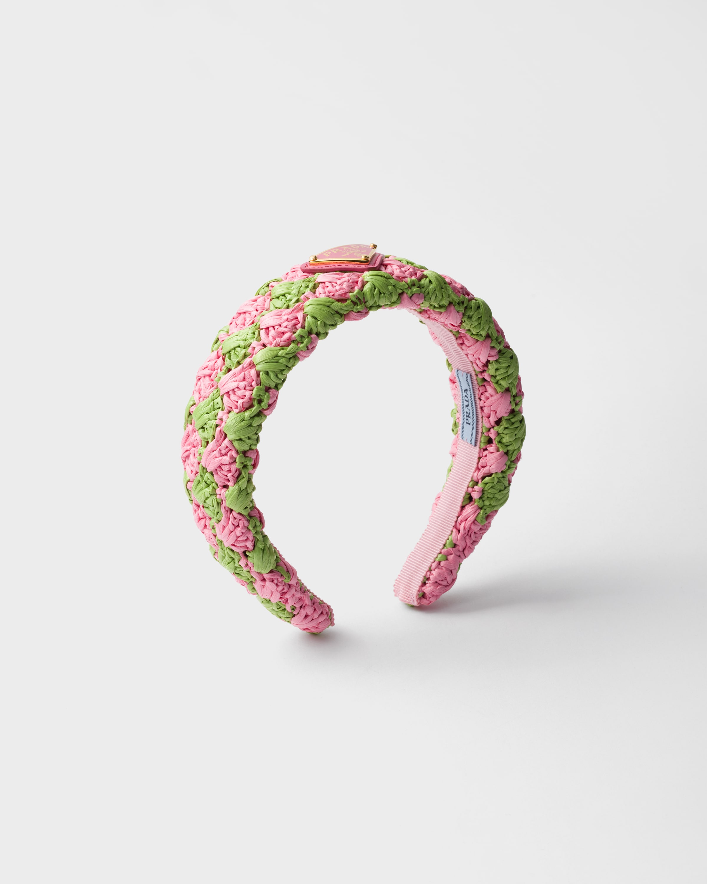 【日本入手困難】プラダ Crochet headband ヘアアクセサリー Petal Pink/Lawn Green Crochet headband | PRADA