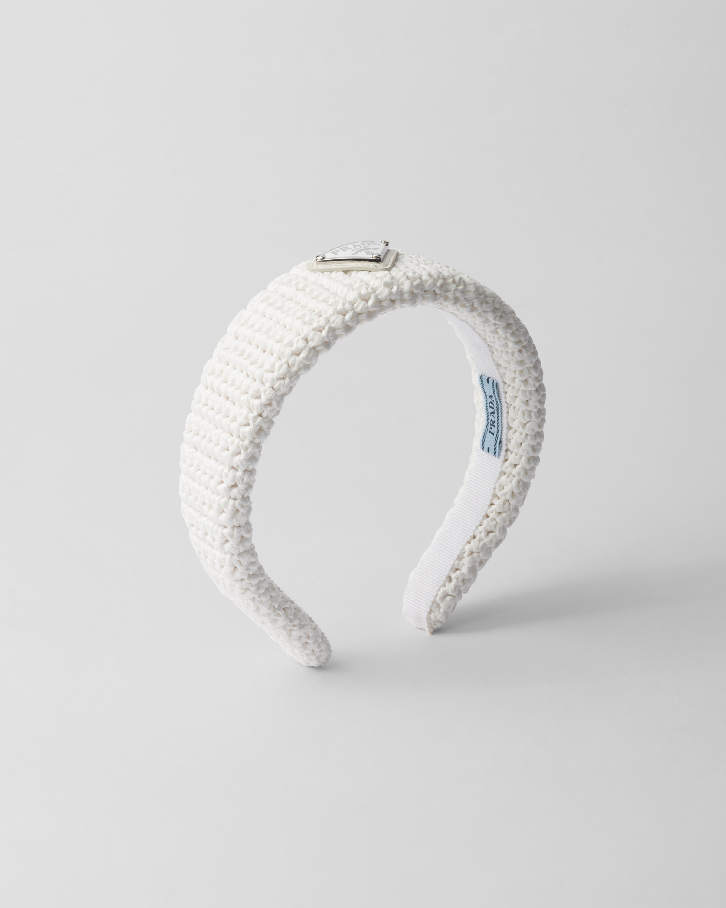 Shop Prada Gehäkeltes Headband In White