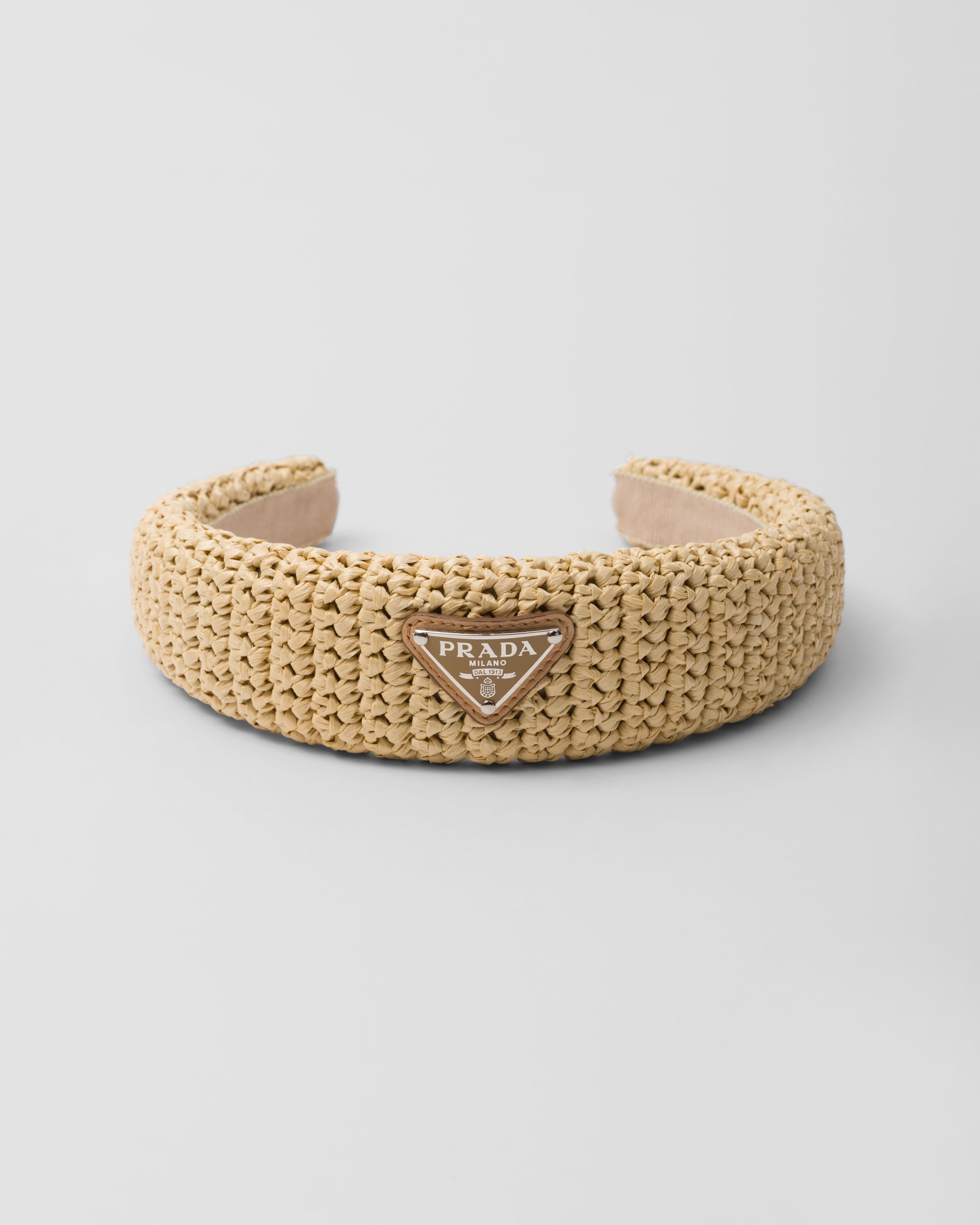 Shop Prada Gehäkeltes Headband In Natural