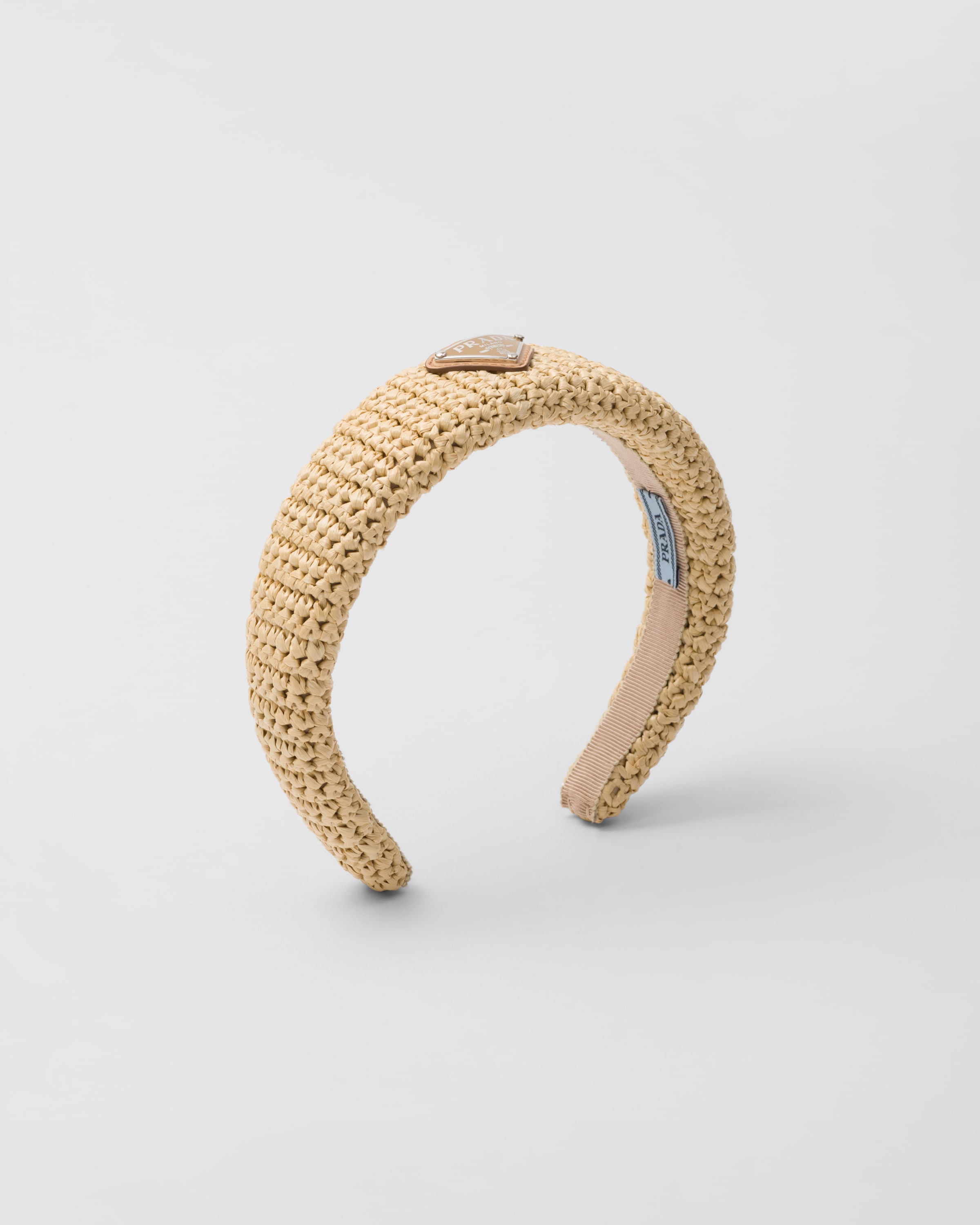 PRADA 洗練 お洒落 クロシェ ヘッドバンド Natural Crochet Headband | PRADA